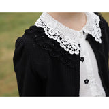 beaded lace collar
