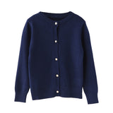 Sp - Cardigan Sweater for girls - Navy blue