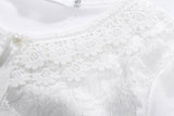 Delicate lace with hollow flower round collar